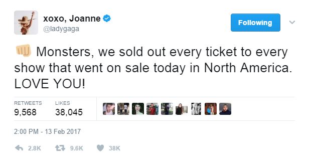 lady gaga tweet